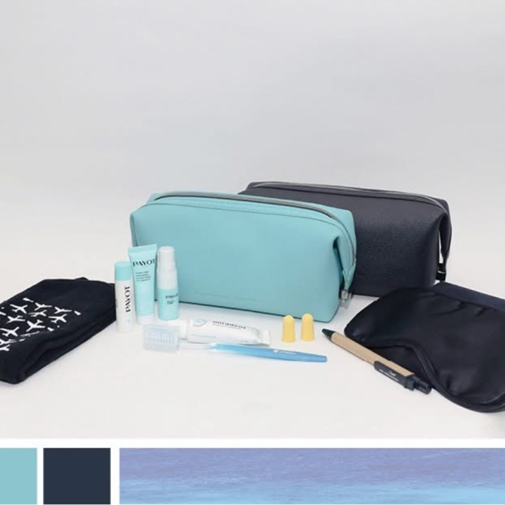 Air Mauritius Porsche Design Travel Amenity kit in navy blue
